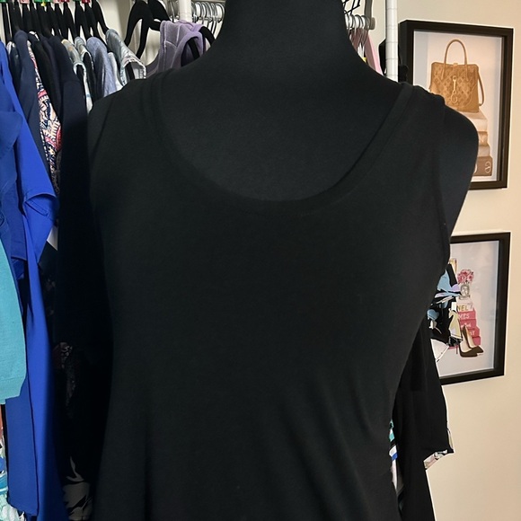 Old Navy Black Maxi Maternity Dress with Slit size medium - Picture 3 of 7